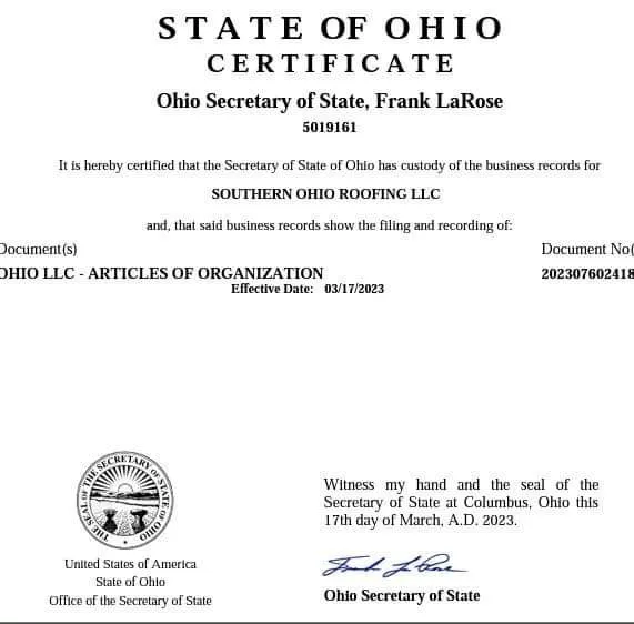 Southern Ohio Roofing LLC Picture 1