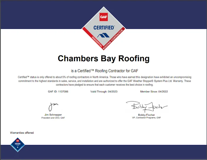 Chambers Bay Roofing Picture 2