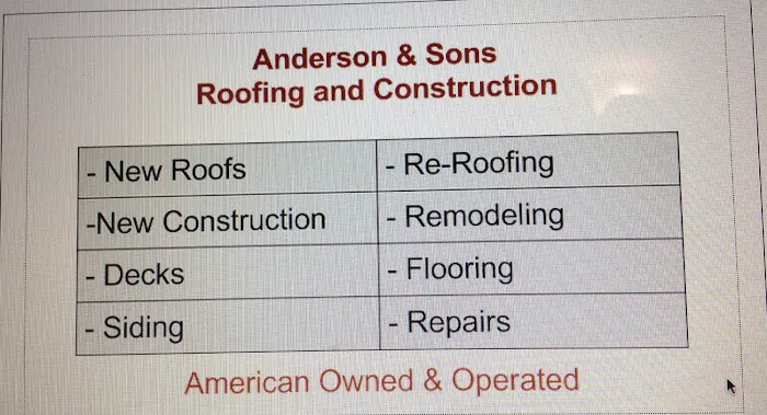 Anderson & Sons Roofing and Construction LLC Picture 6