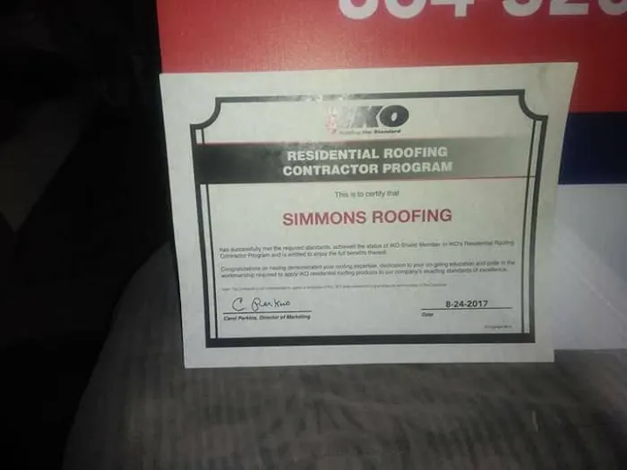 Simmons roofing contractors Picture 1