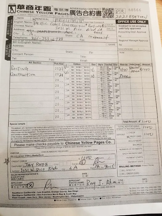 Pacific Coast Construction & Roofing Picture 3