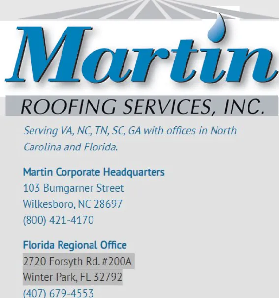 Martin Roofing Services Inc Picture 1