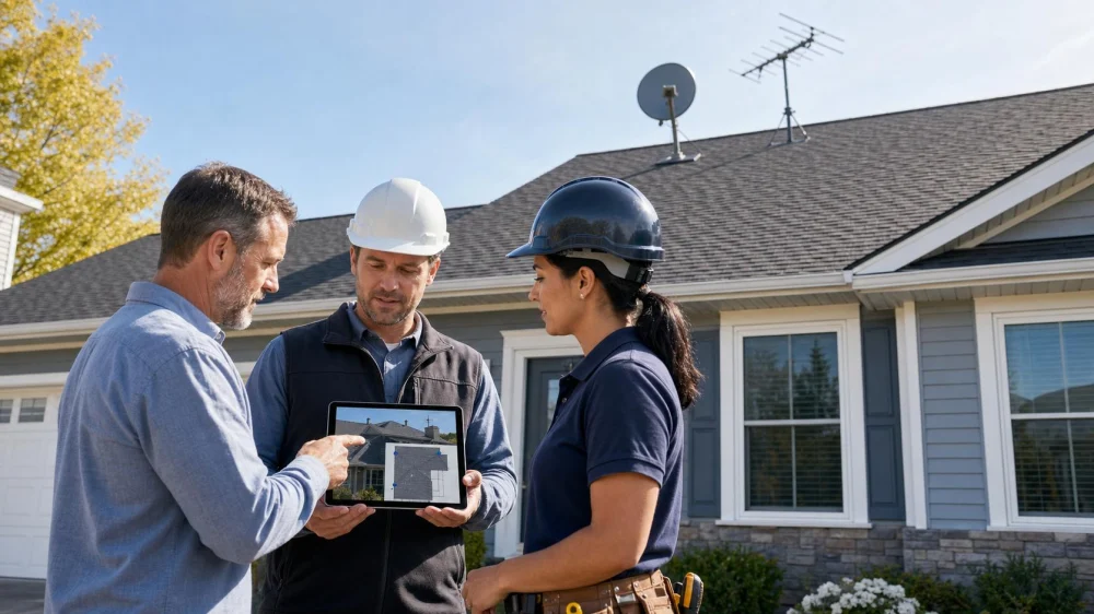 Roof Replacement With a Satellite Dish or Antenna: Coordinate First