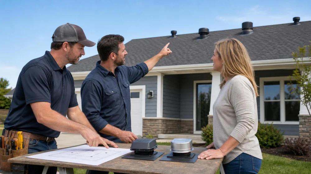 Roof Exhaust Vents: Identify Bathroom, Kitchen, and Dryer Lines
