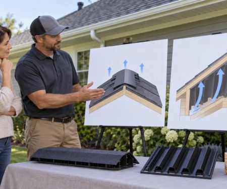 Roof Ridge Vent Replacement: Openings, Baffles, and Caps