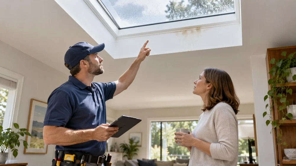 Skylight Leak Record: Weather, Location, and Interior Signs