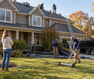 Roof Debris Cleanup: Ground Protection and Final Check